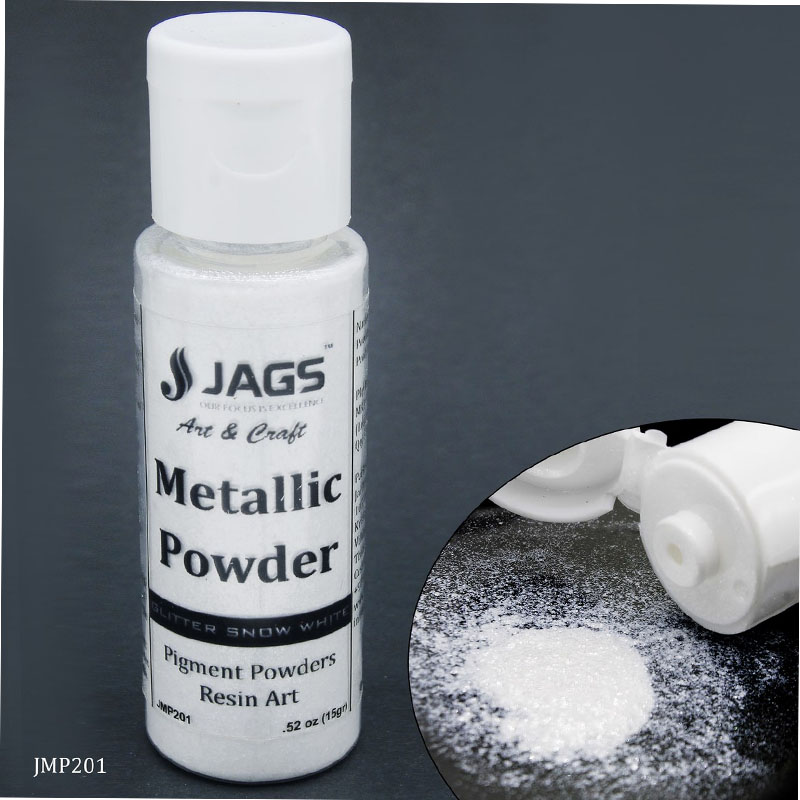 Jags Metallic Powder Gilt Snow White 15Gms JMP201