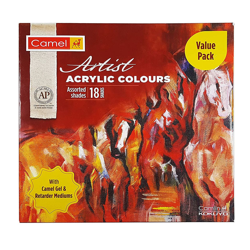 Kokuyo Camlin Artist Acrylic Colors - 18 Shades, 20ml 