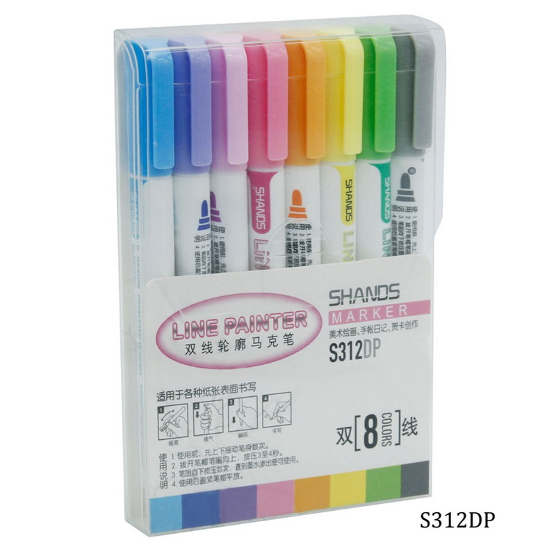 Shands Line Painter Marker 8 Colour S312DP