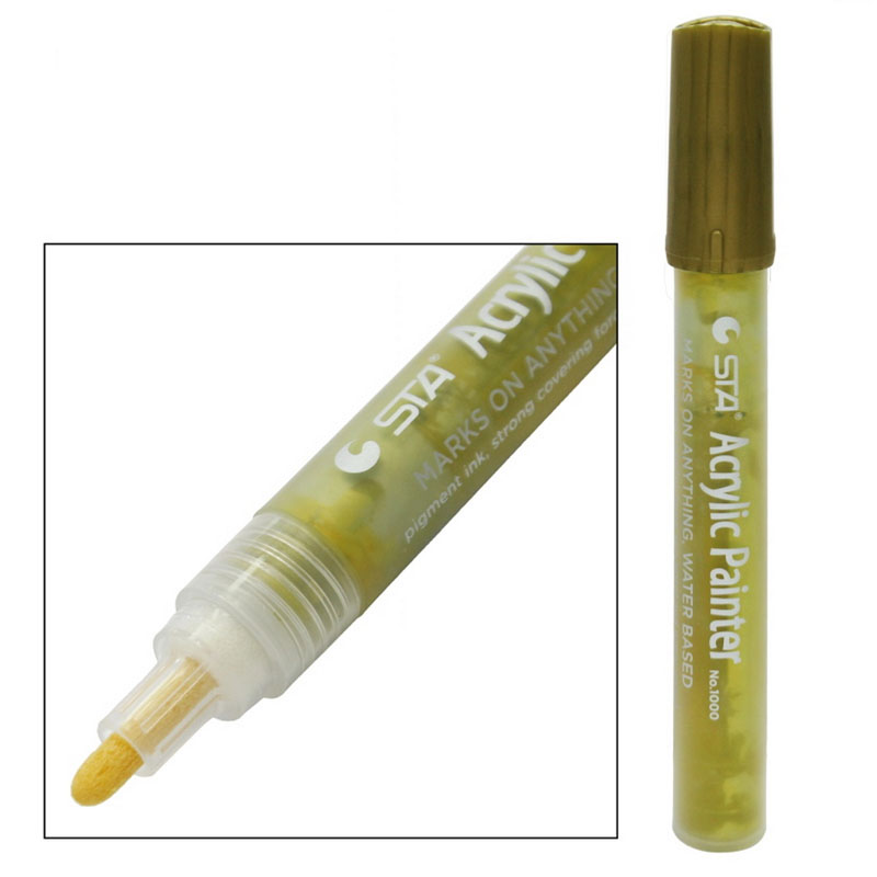 Acrylic Painter Water Based Marker Gold 1000-M01