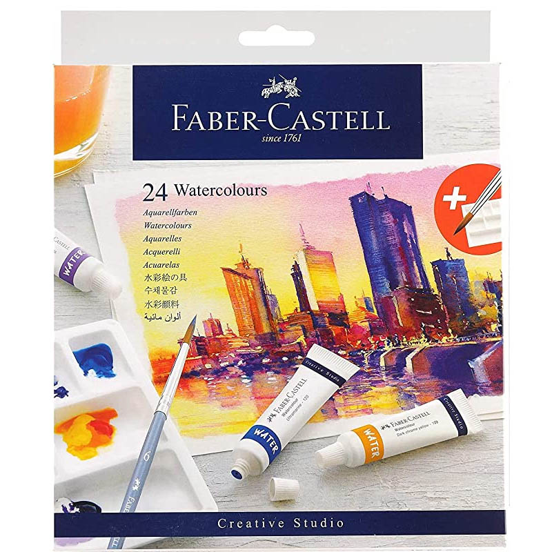 Faber-Castell Creative Studio Watercolours 9 ml Set of 24