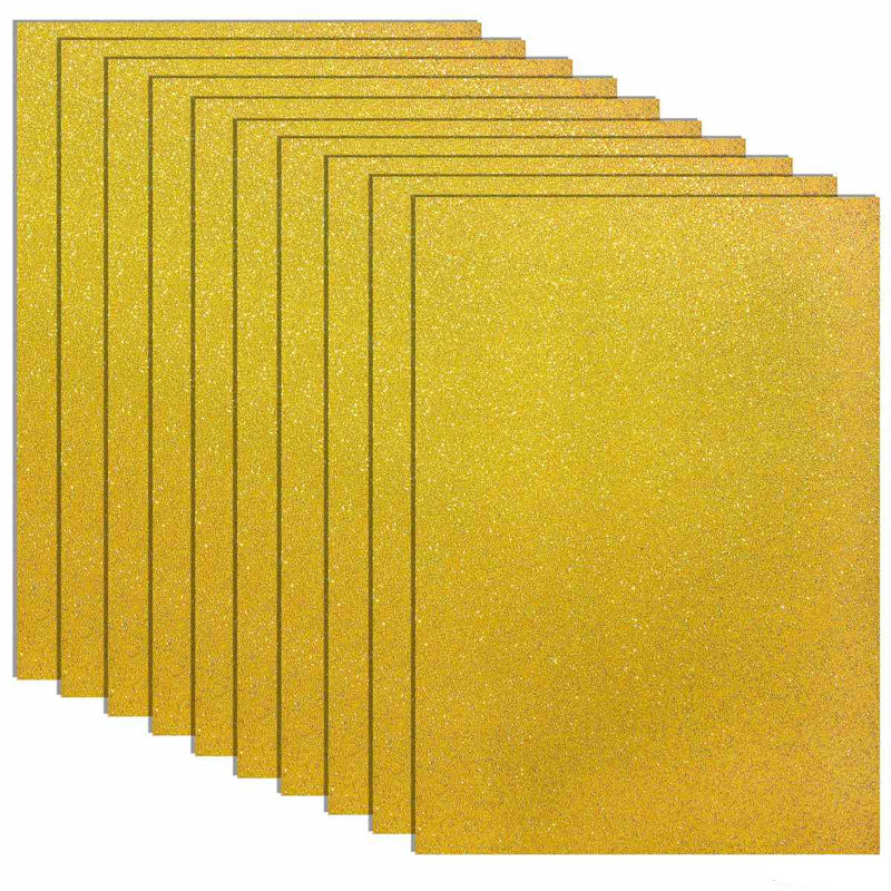 A3 Glitter Foam Sheet Without Sticker Gold A3FG-GD