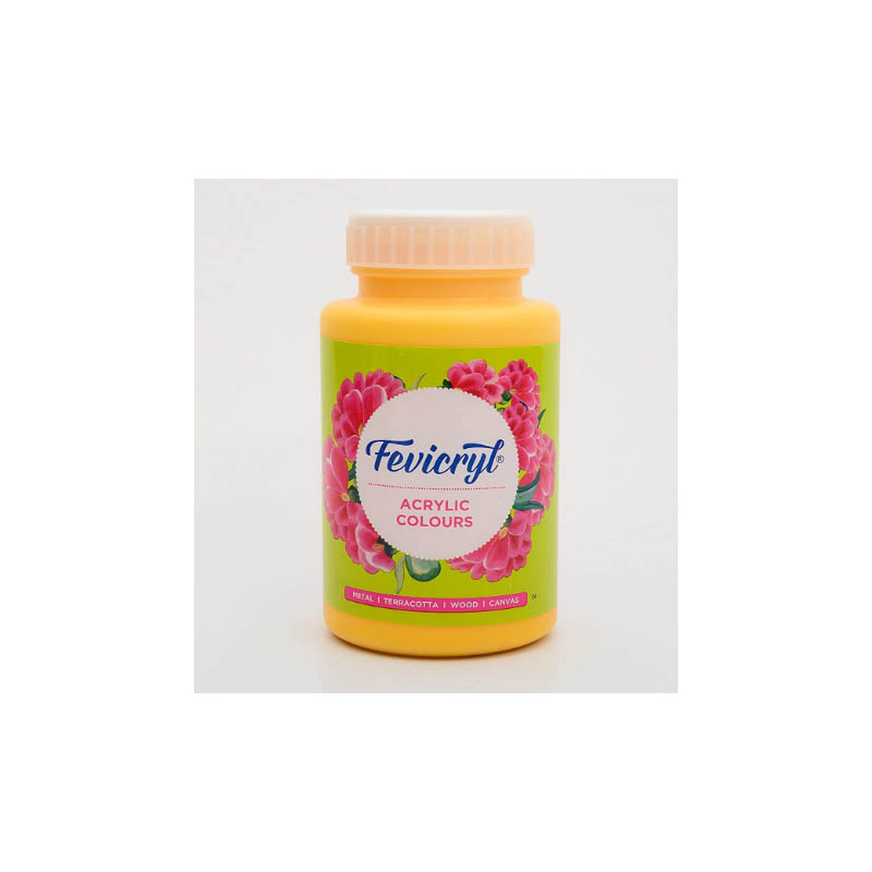 Fevicryl High-Quality Acrylic Painting Color (Golden Yellow, 500ml) 