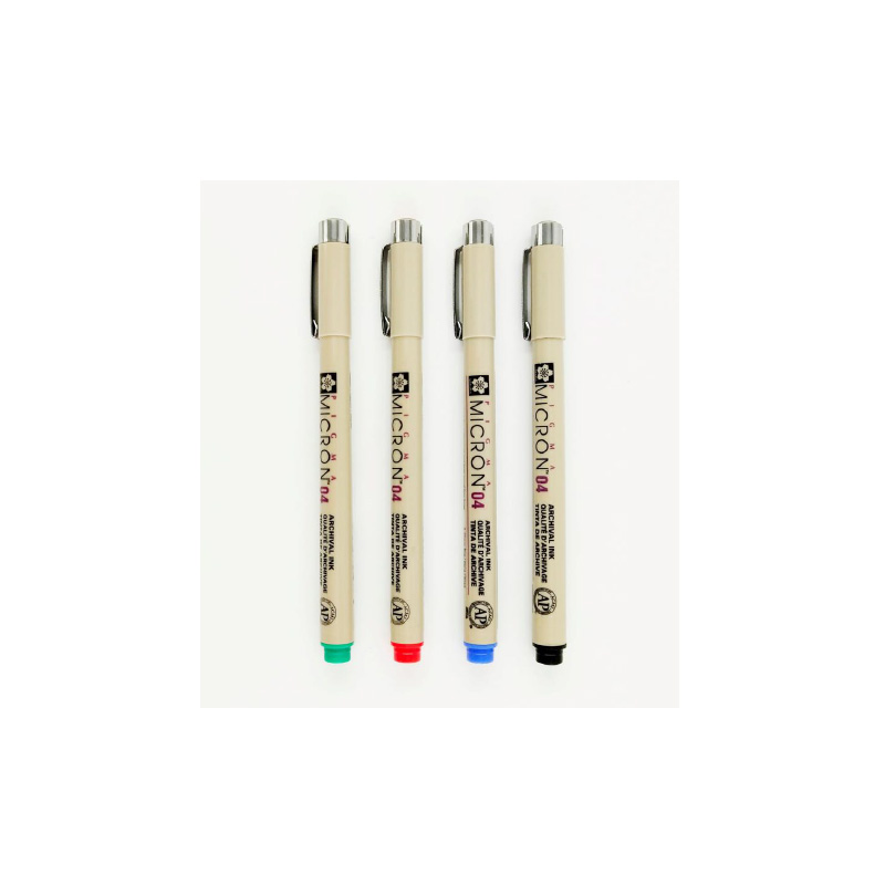  Sakura Pigma Micron Set of assorted colors set of 4 primary colors