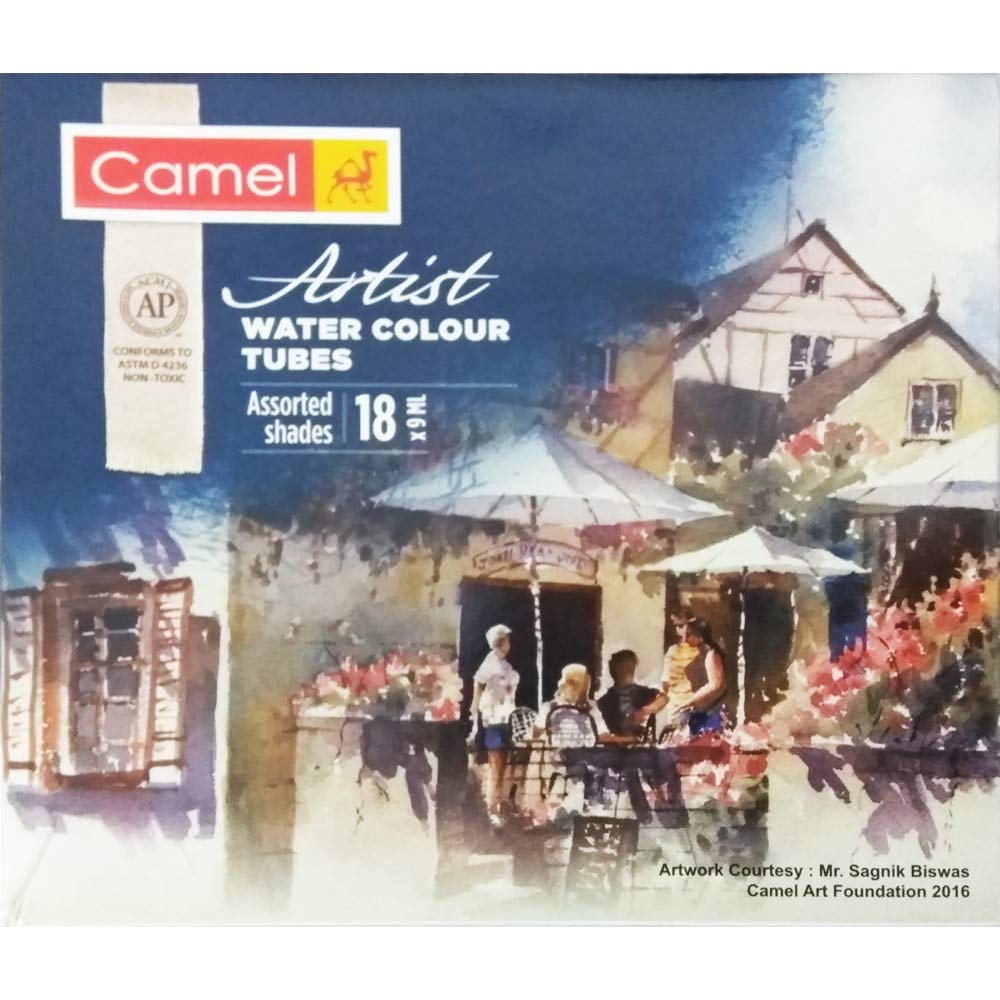 Camel Artist Water Color Box - 9ml Tubes 18 Shades 