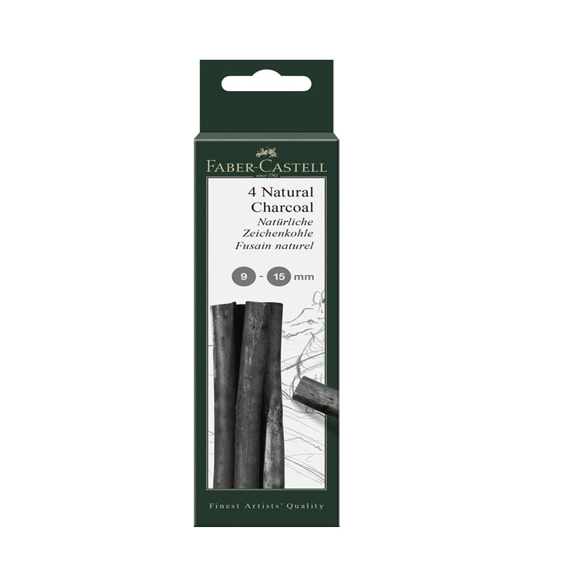 Faber-Castell Charcoal Natural Pitt 9-15mm In Bc Pack of 4