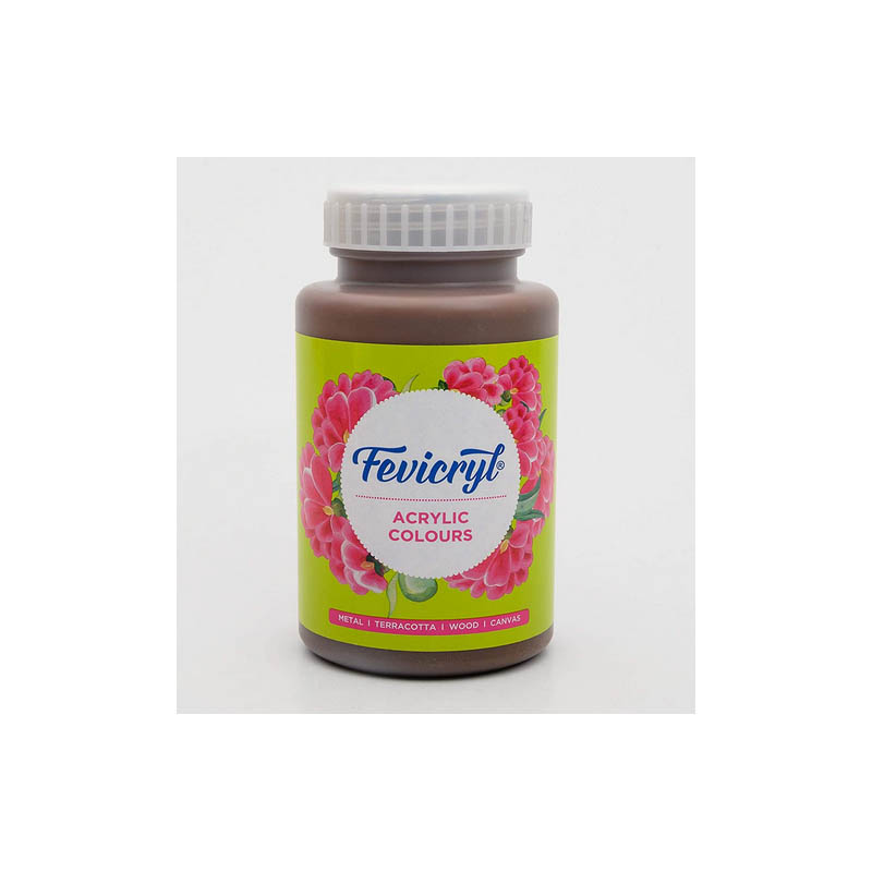 Fevicryl High-Quality Acrylic Painting Color (Dark Brown, 500ml) 
