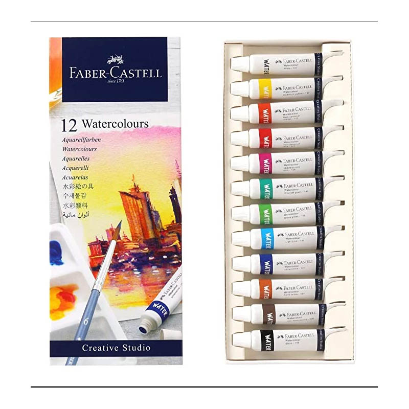 Faber-Castell 169512 Creative Studio Watercolors 5ML Set Of 12